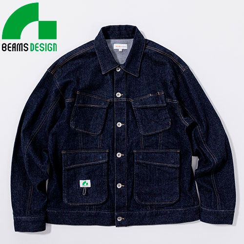 ◎商品名：BEAMS DESIGN 長袖ブルゾン◎メーカー：桑和(SOWA)◎品番：2702-00◎カラー：54 インディゴ◎サイズ：M、L、LL◎素材：綿98％、ポリウレタン2％◎機能：ストレッチ◎